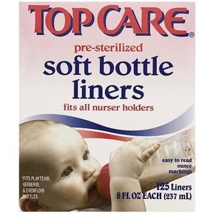 NEW Vintage TopCare Soft Nursing Baby Milk Bottle Liners Fits All Nurser Holder